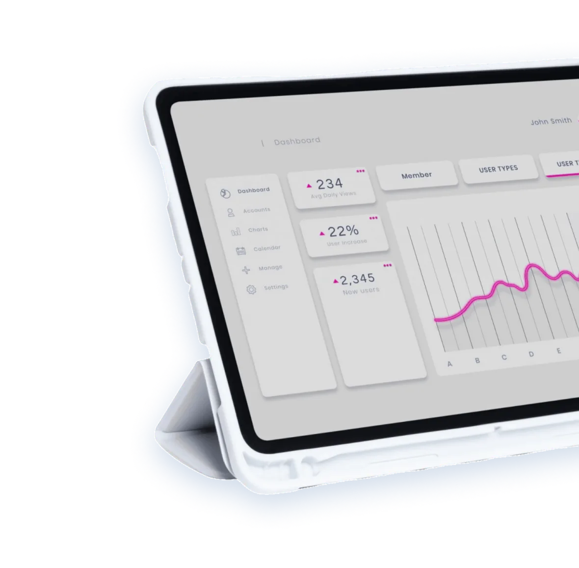 dashboard on tablet